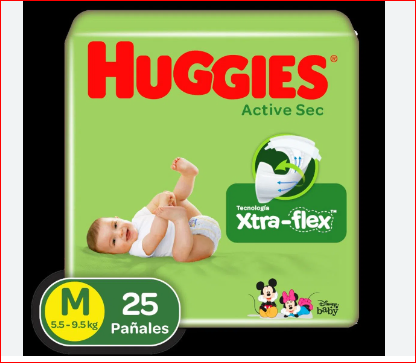 PAÑALES HUGGIES ACT SEC M 25UND
