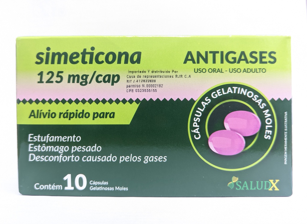 SIMETICONA 125MG X 10CAPS SALUDX