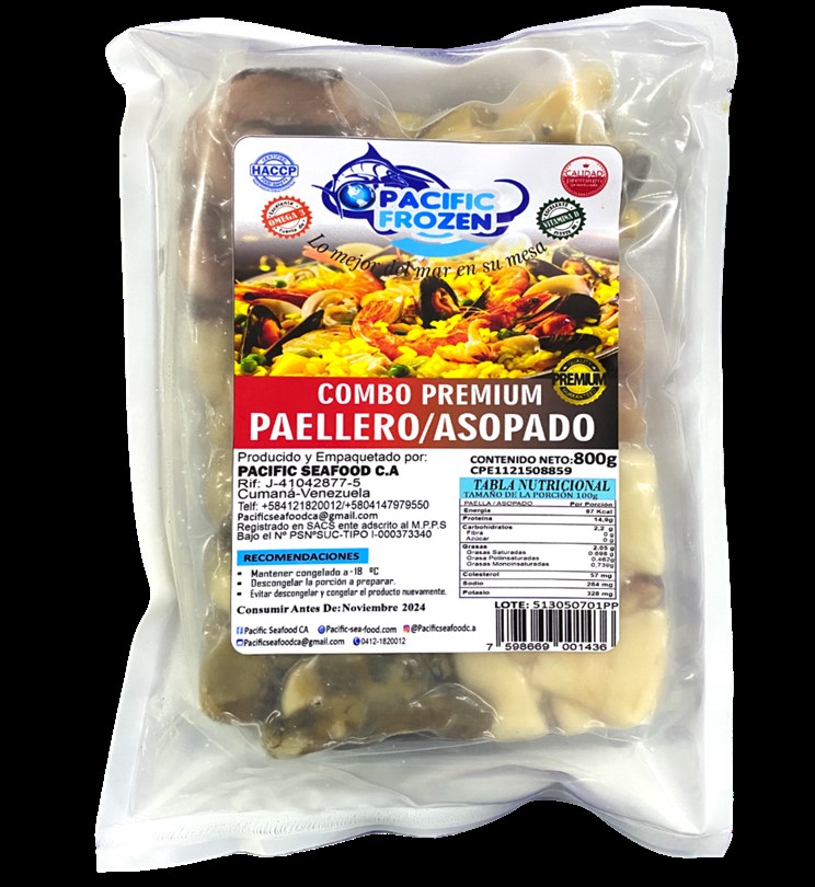 COMBO PAELLERO PACIFIC FROZEN 800GR
