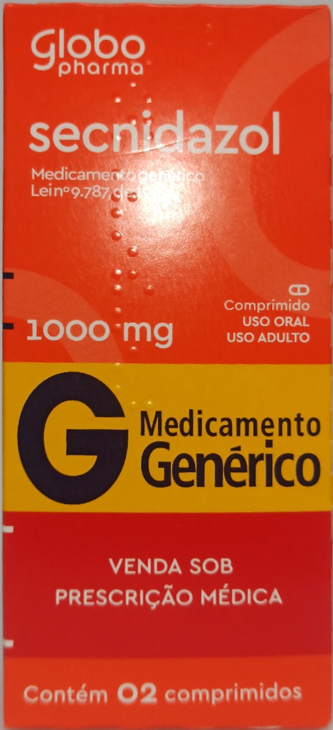 SECNIDAZOL 1000MG X 2COMP GLOBO PHARMA