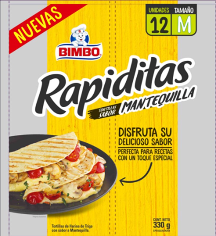 TORTILLA BIMBO 330GR MANTEQUILLA