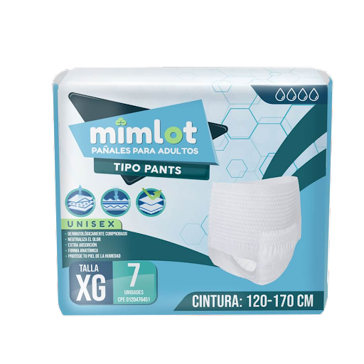 PAÑALES MIMLOT XG 7UND PANTS ADULTO