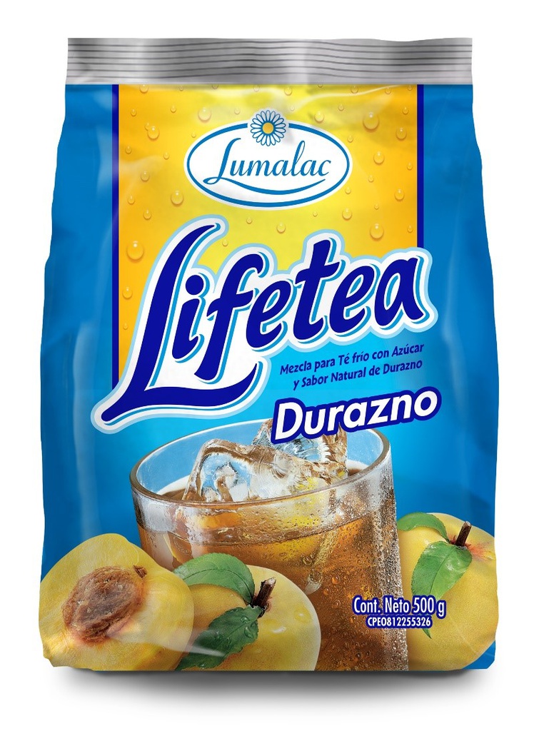 TE EN POLVO LUMALAC 500GR DURAZNO LIFETEA