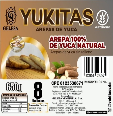 AREPA DE YUCA 650GR NATURAL 8UND