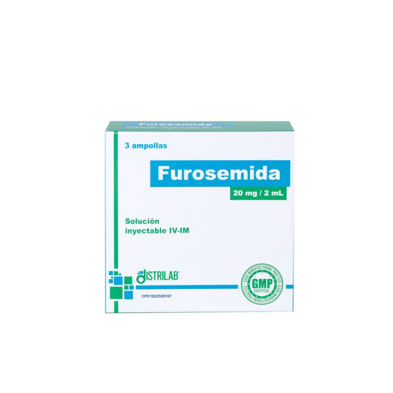 FUROSEMIDA 20MG/2ML X 3AMP SOL IM. I.V DISTRILAB