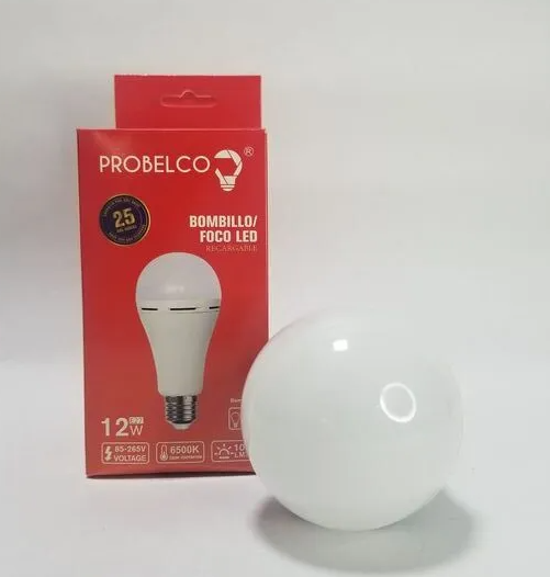 BOMBILLO LED PROBELCO RECARGABLE 12W 6500K E-27