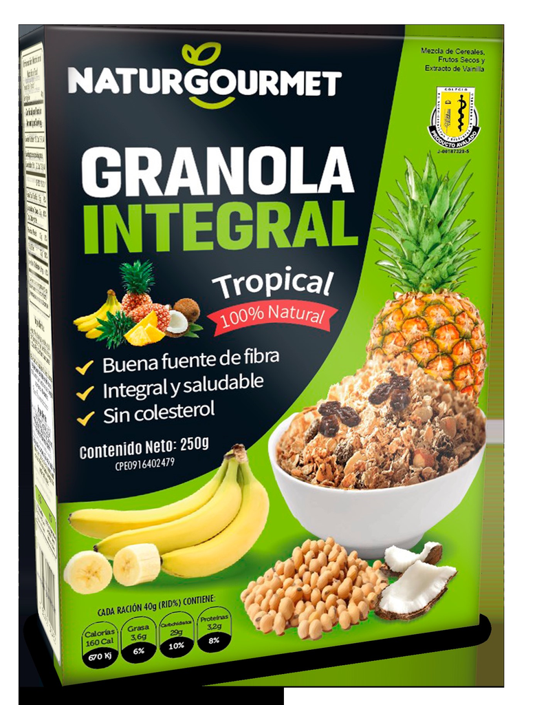 GRANOLA NATURGOURMET 250GR INTEG. TROPI