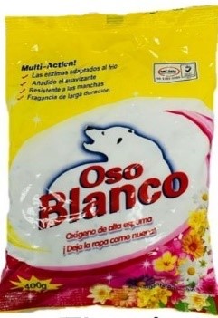DETERGENTE OSO BLANCO 400GR FLORAL EN POLVO