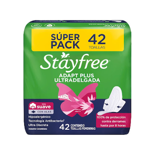 TOALLA SANIT STAYFREE 42UND ADAPT PLUS