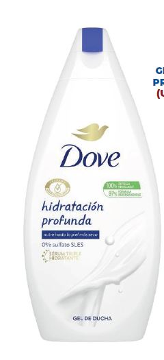GEL DE BAÑO DOVE 500ML HIDRATACION PROFUNDA