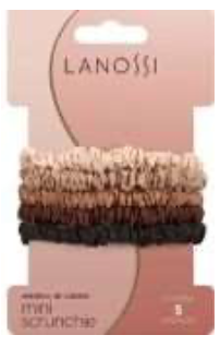 COLAS LANOSSI 5PZA MINI SCRUNCHIE MARRONES