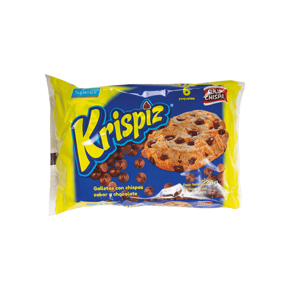 GALLETAS SUPERIOR 228G CHISPAS CHOCO