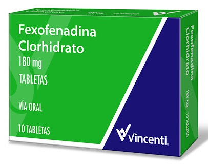 FEXOFENADINA CLORH 180MG X10TAB VINCENTI