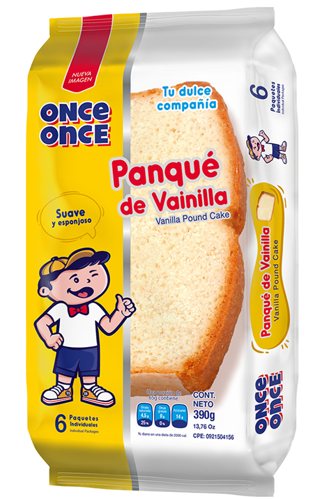 PANQUE ONCE ONCE 6X390GR VAINILLA