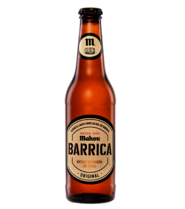 CERVEZA MAHOU 330ML BARRICA BOTELLA