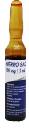 HIERRO SACAROSA 100MG/5ML X 1AMP SOL INY IV DROTAFARMA