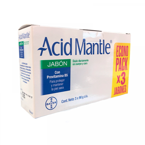 JABON ACID MANTLE 90GR X 3UND CON VITAM B5 BAYER