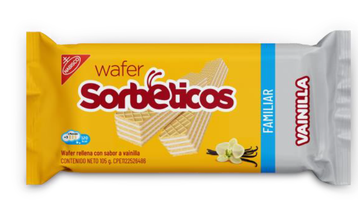 WAFER SORBETICOS 105GR VAINILLA FAMILIAR