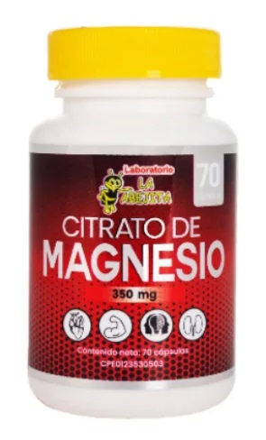 CITRATO DE MAGNESIO 350MG X 70CAPS LA ABEJITA