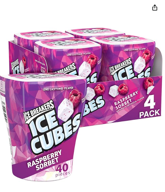 CHICLE ICE BREAKERS X4UND CUBO DE FRAMBUESA