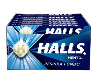 CARAMELOS HALLS MENTOL AZUL 21UND