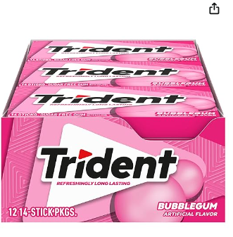 CHICLE TRIDENT X12UND BUBBLEGUM