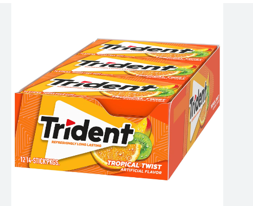 CHICLE TRIDENT X12UND TROPICAL TWIST