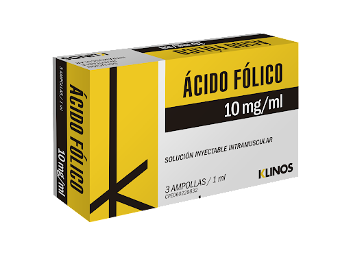 ACIDO FOLICO 10MG/1ML X 3AMP KLINOS