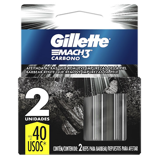 CARTUCHO GILLETTE MACH3 X2UND CARBONO