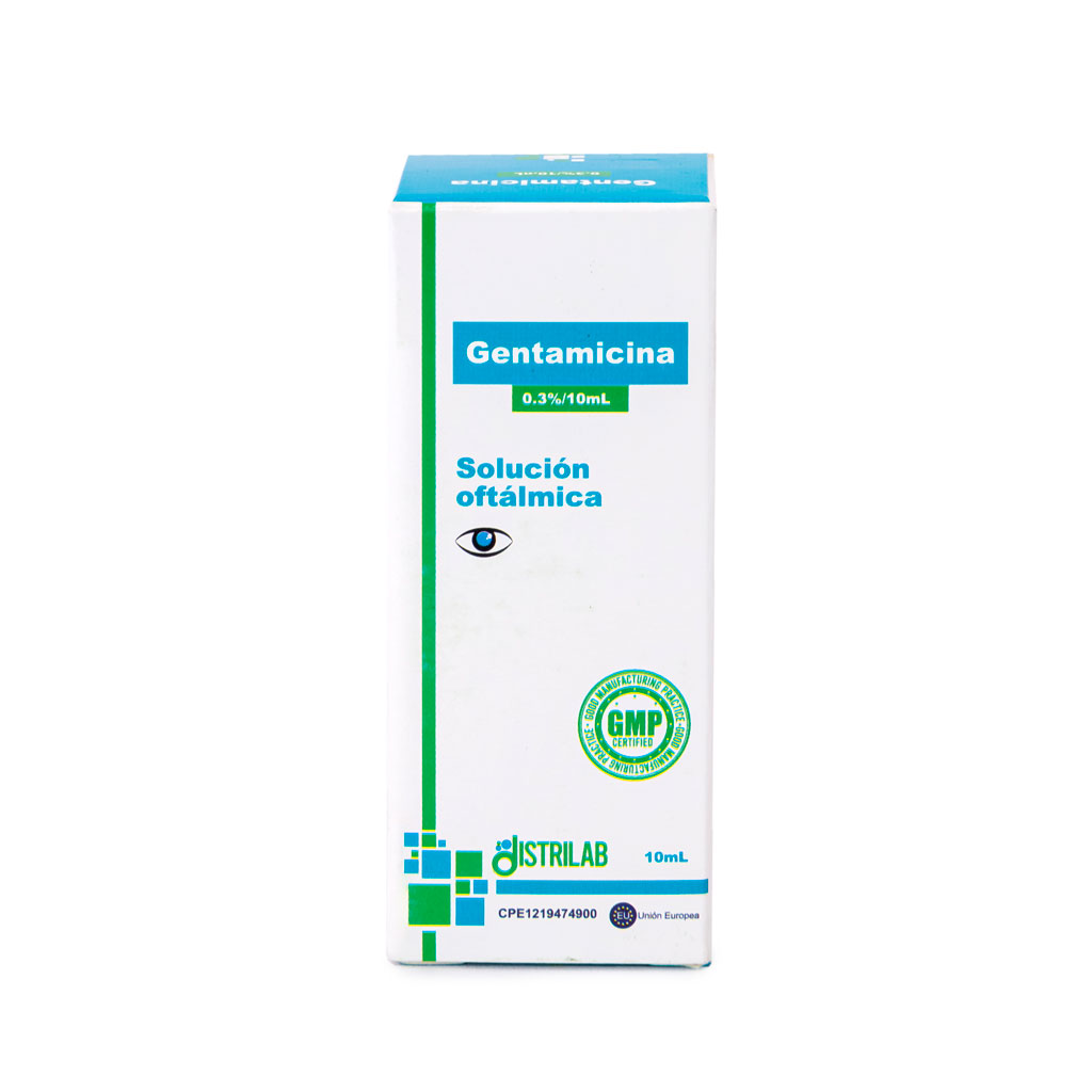 GENTAMICINA 0,3%/10ML X 10ML SOL OFT DISTRILAB