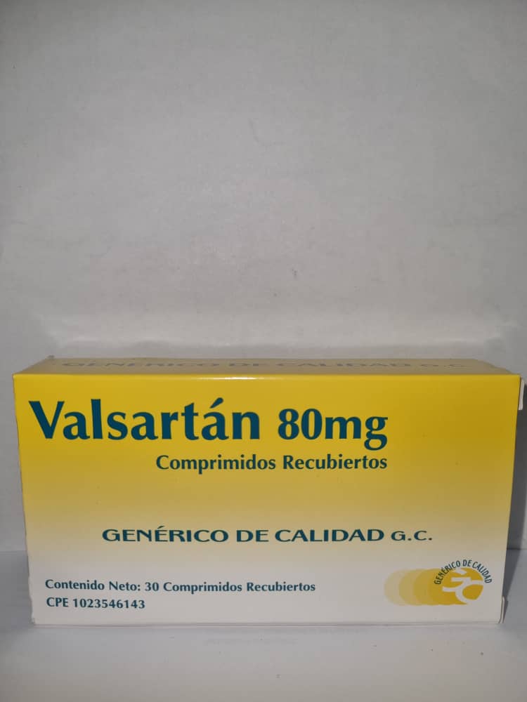 VALSARTAN 80MG X 30COMP GENERICO DE CALIDAD