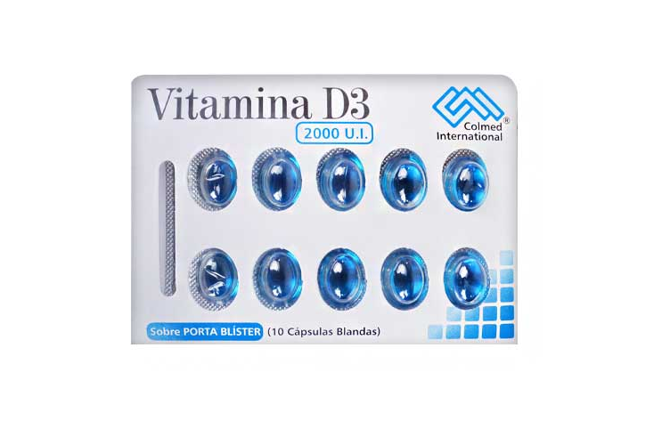 VITAMINA D3 2000UI X 10CAPS BLISTER COLMED***