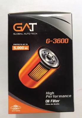 FILTRO DE ACEITE GAT FIESTA MOVE TITANIUM 2 VALVULAS G-3600