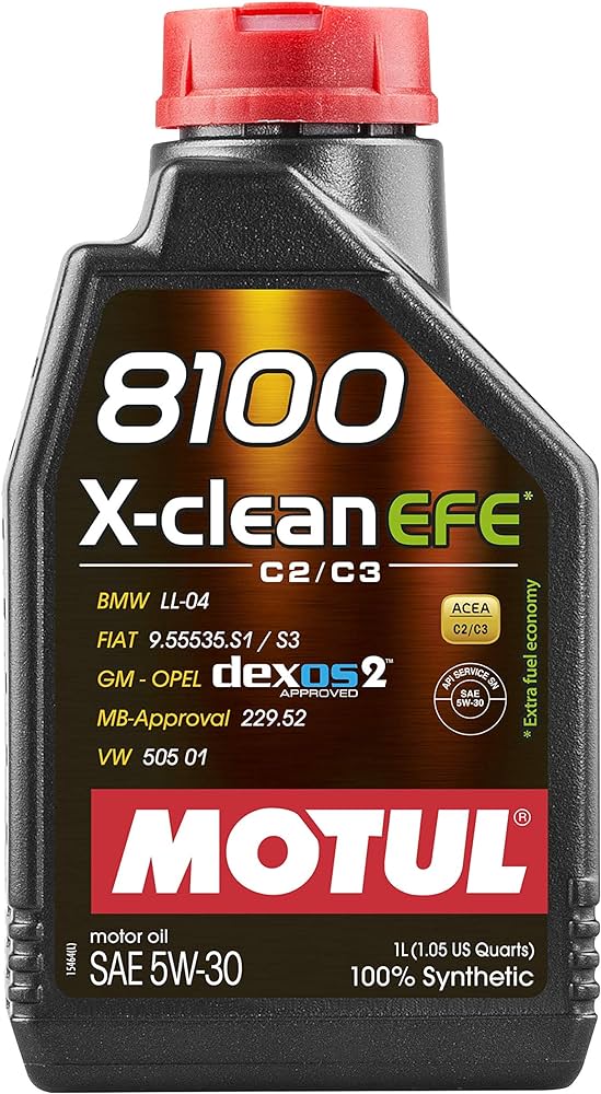 ACEITE MOTUL 1LT 5W30 SINTETICO 8100 X-CLEAN EFE