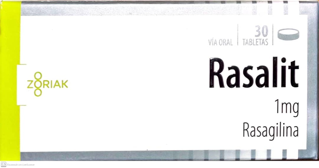 RASALIT 1MG X 30TABL RASAGILINA ZORIAK