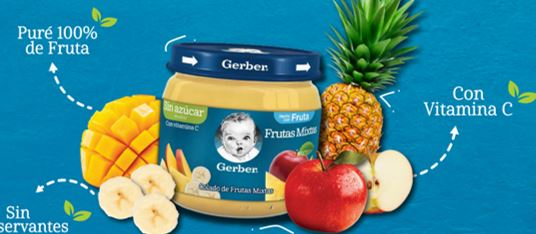 COLADO GERBER 113GR FRUTAS MIXTAS SIN AZUCAR