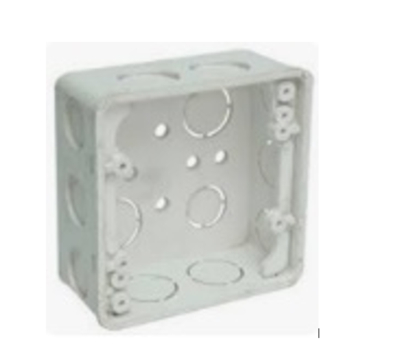 CAJETIN CUADRADO 4X4 DE 1/2 - 3/4 PLAST.