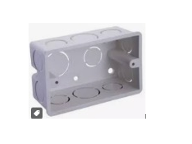 CAJETIN RECTANGULAR 2X4 DE 1/2- 3/4 GALV