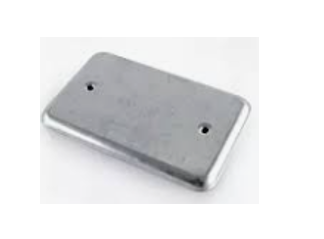 TAPA CIEGA P/CAJETIN 2X4 GALV