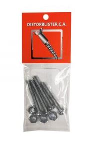 TORNILLO DISTORBLISTER 6-32 1 1/2 CON TUERCA