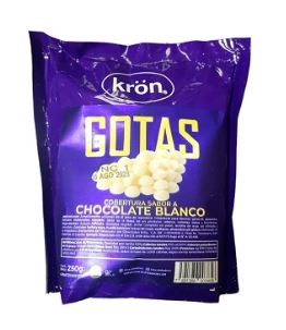 GOTAS DE CHOCOLATE KRON 250GR BLANCO