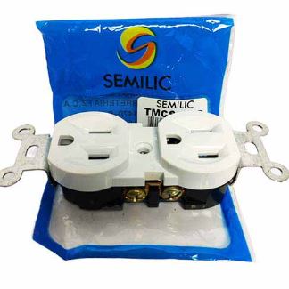 TOMA CORRIENTE 110-125V P/EMPOTRAR BLANCO