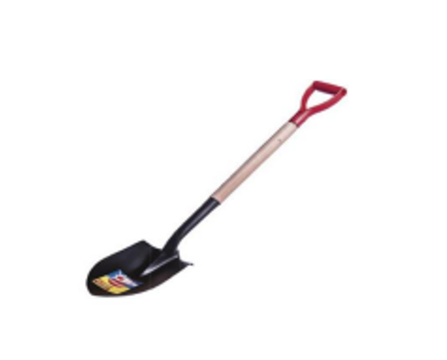 PALA HERRAGRO PUNTA REDONDA CON CABO DE MADERA