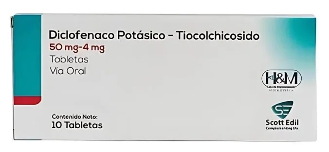 DICLOFENAC POT TIOCOLC 50MG 4MG X 10TABL H&amp;M MEDICAL