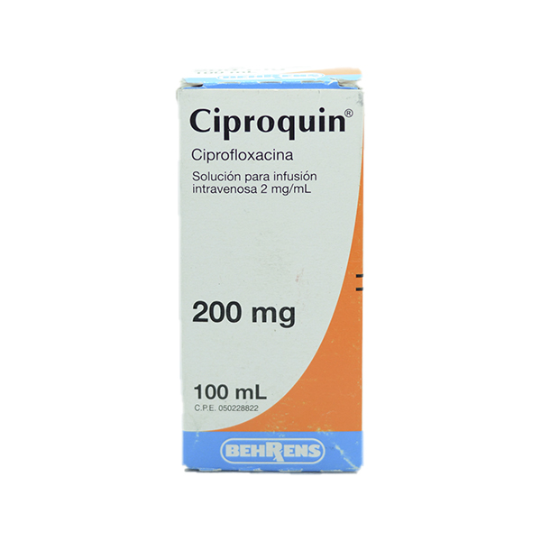 CIPROQUIN 2MG X 100ML SOL INY I.V CIPROFLOXACINA BEHRENS