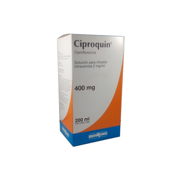 CIPROQUIN 2MG X 200ML SOL INY I.V CIPROFLOXACINA BEHRENS
