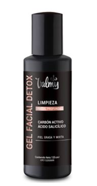 GEL FACIAL VALMY 130ML DETOX CARBON ACTIVO