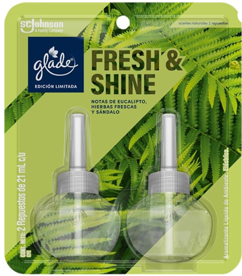 AMBIENTADOR GLADE 2UNX21ML RESH &amp; SHINE REP