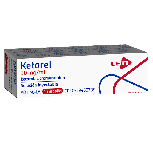 KETOREL 30MG/ML X 1AMP SOL INY KETOROLAC LETI