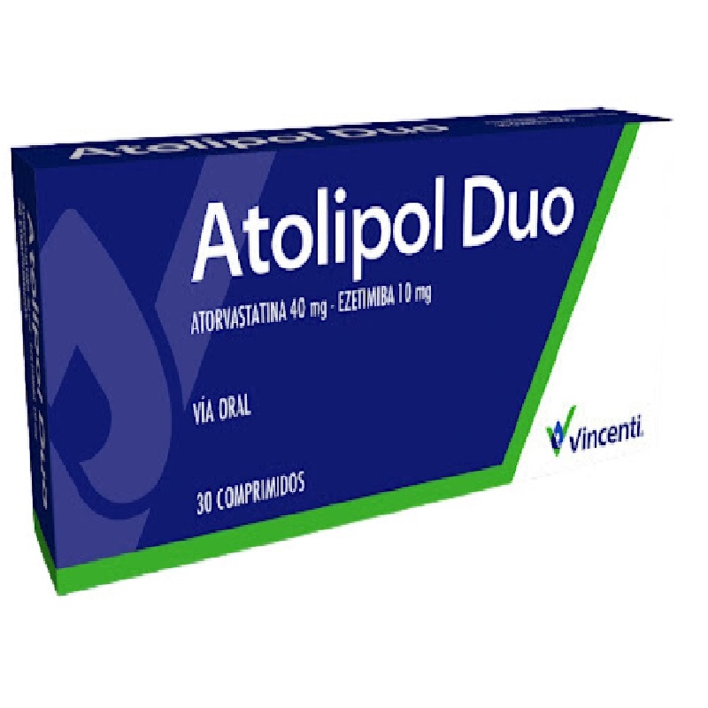 ATOLIPOL DUO 40MG 10MG X 30COMP ATORVASTATINA EZETIMIBA VICENTI